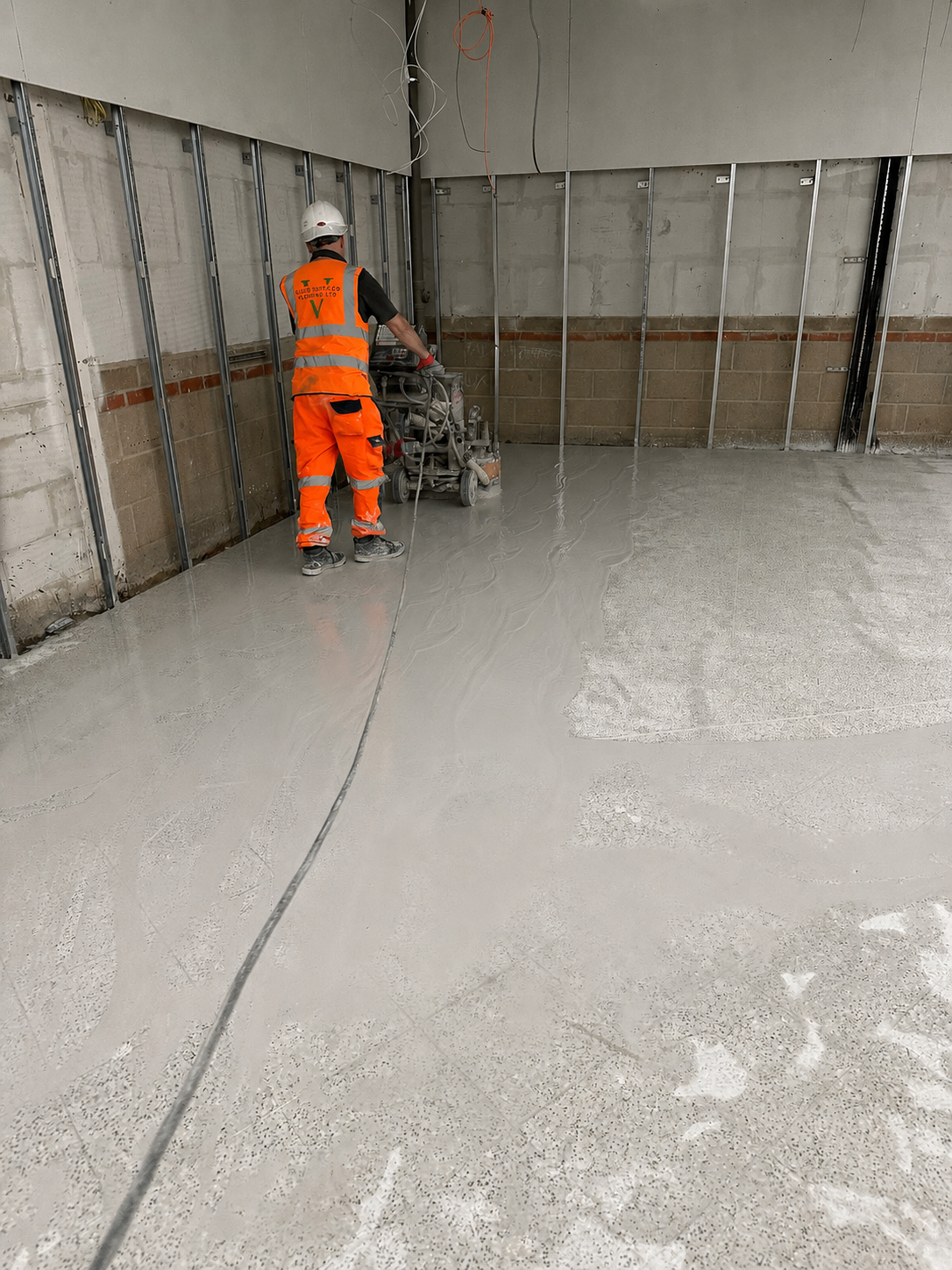 Terrazzo floor grinding and polishing